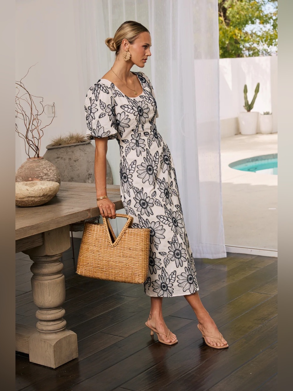 BOHME Brielle Embroidered Maxi Dress ❤️NWT❤️ - Picture 5 of 8